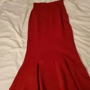 Vintage maxi rich red skirt